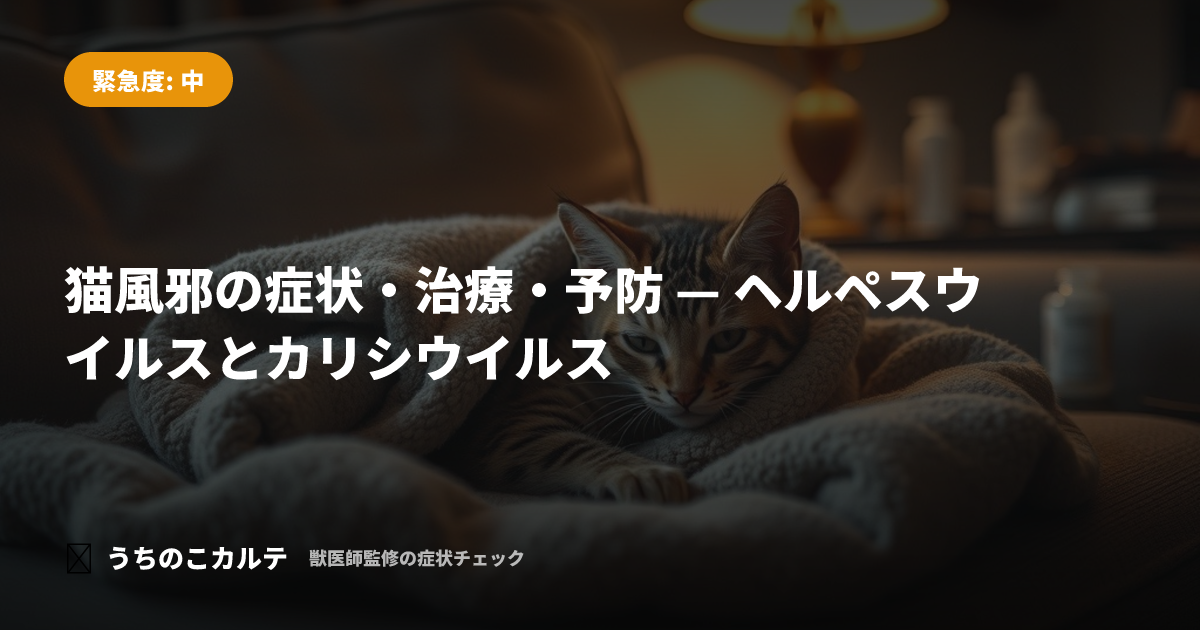 猫風邪の症状・治療・予防 — ヘルペスウイルスとカリシウイルス