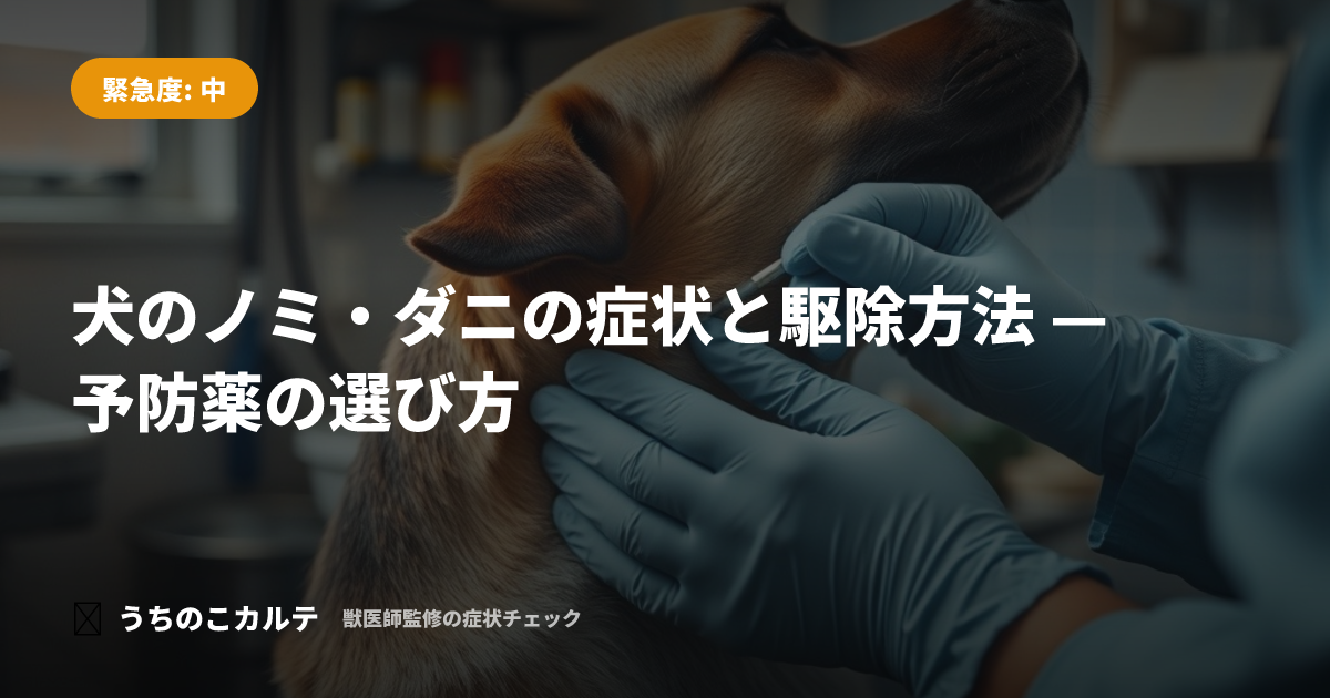 犬のノミ・ダニの症状と駆除方法 — 予防薬の選び方