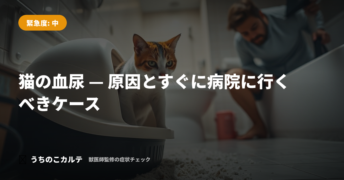 猫の血尿 — 原因とすぐに病院に行くべきケース
