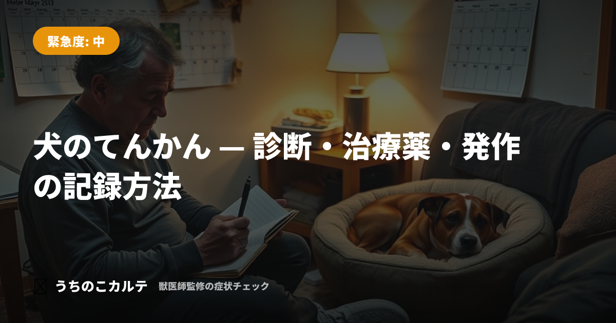 犬のてんかん — 診断・治療薬・発作の記録方法