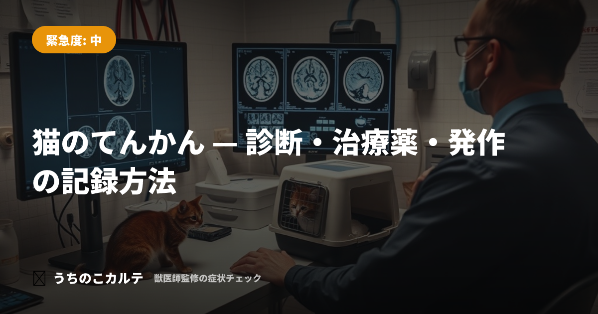 猫のてんかん — 診断・治療薬・発作の記録方法